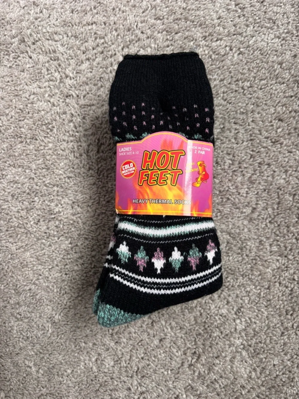 Mudd Black Casual Socks with Mint & Pink Accents